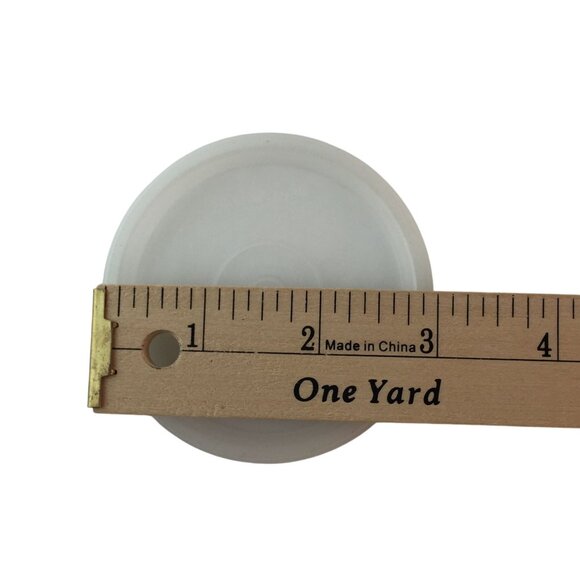 Tupperware Three White Clear Lid Seal G 3" for Tumblers Cups Vintage - Picture 3 of 5